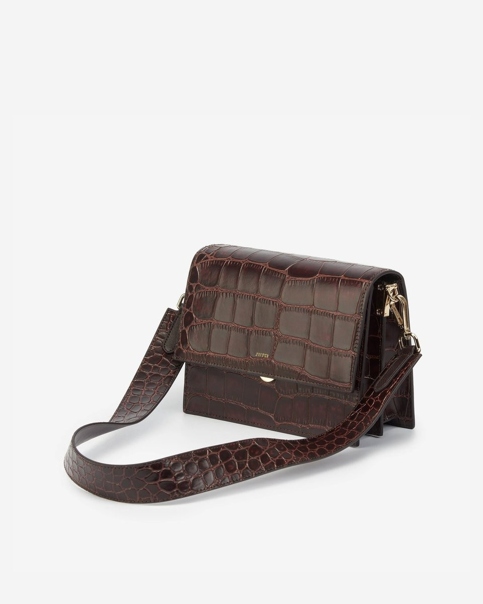 Mini Flap Bag - Brown Croc | JW PEI US