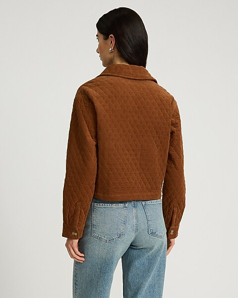 Diamond Quilted Corduroy Barn Jacket | Express