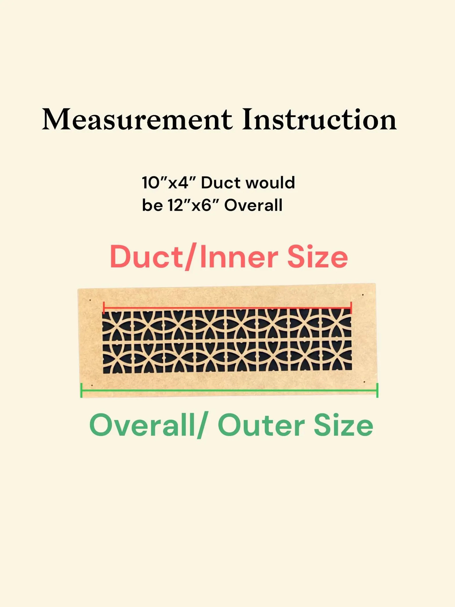 Architectural Vent Cover | 3/8" thick MDF | Customized Air Return or Register | Decorative Wall &... | Etsy (US)