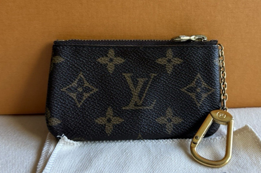 Authentic LOUIS VUITTON Monogram Canvas Key Cle Pochette Coin Wallet | eBay US