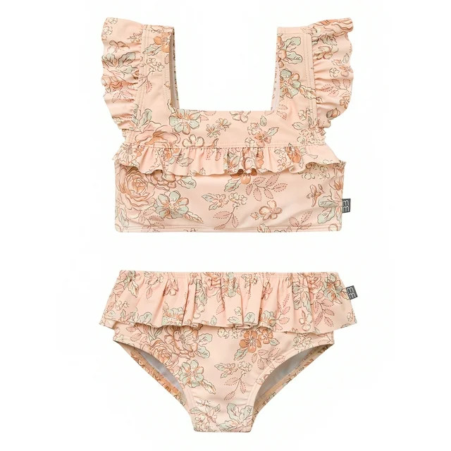 Modern Moments by Gerber Toddler Girl Swimsuit with Ruffles, Sizes 12M - 5T - Walmart.com | Walmart (US)