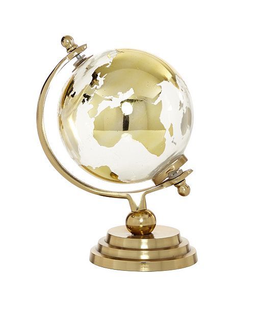 Small Metal and Glass Globe with Topographical Map | Macys (US)