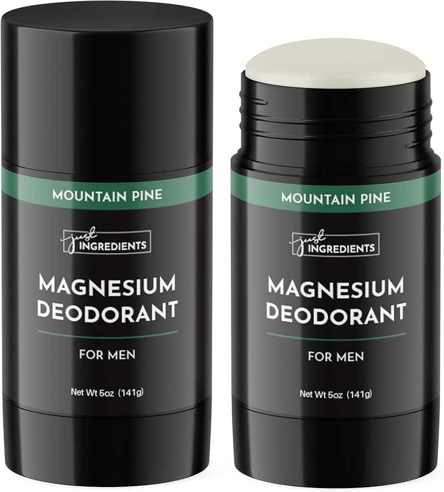 Just Ingredients Mountain Pine Deodorant For Men | 5 oz (2-Pack) | 100% Natural, Aluminum-Free, P... | Amazon (US)