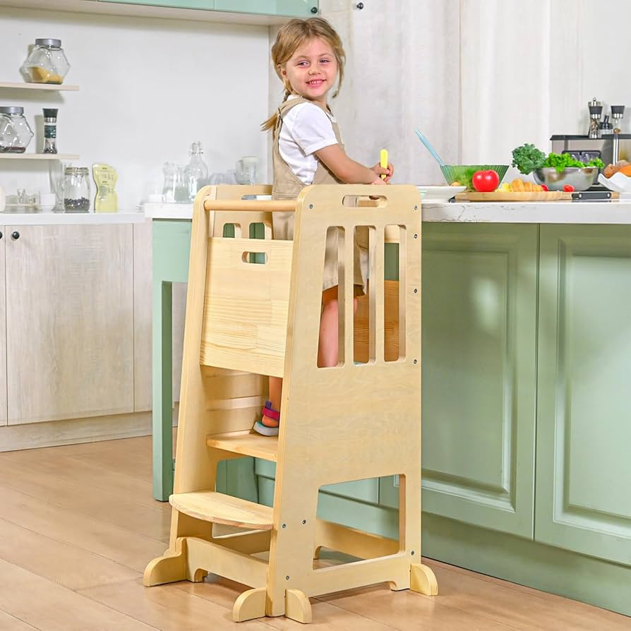 WINGYZ Toddler Tower – Adjustable Step Stool Helper for Kids 18M–6Y, Kitchen Learning Stool w... | Amazon (US)
