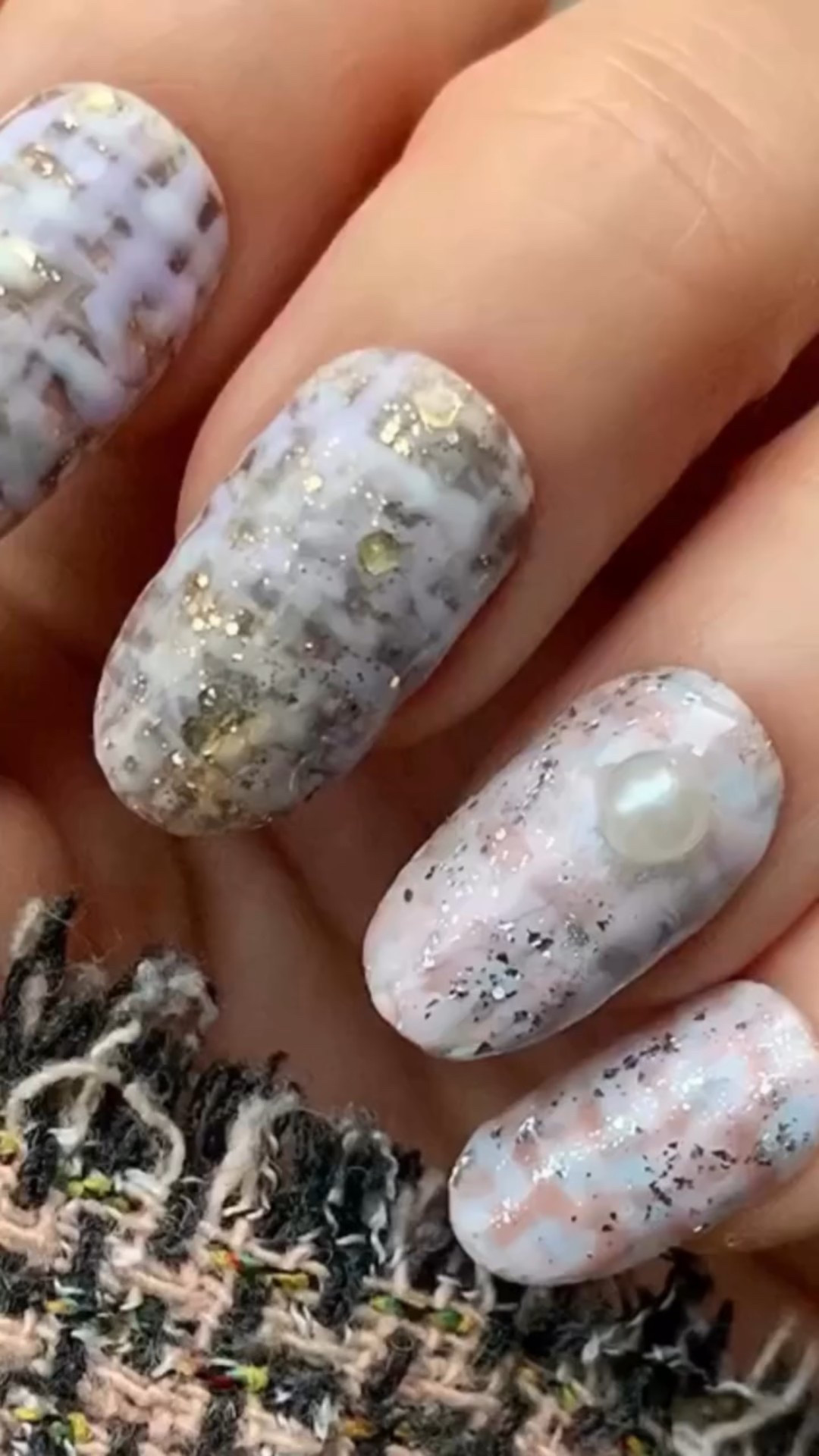 Spring tweed self-made at-home gel nail 🩷✨💙 Glam nails Step-by-Step 💅
#nailtutorial #diygelnails #nailart #athomenails #nailinspo