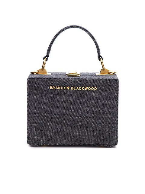 Mini Kendrick Trunk Denim Top Handle Bag | Saks Fifth Avenue