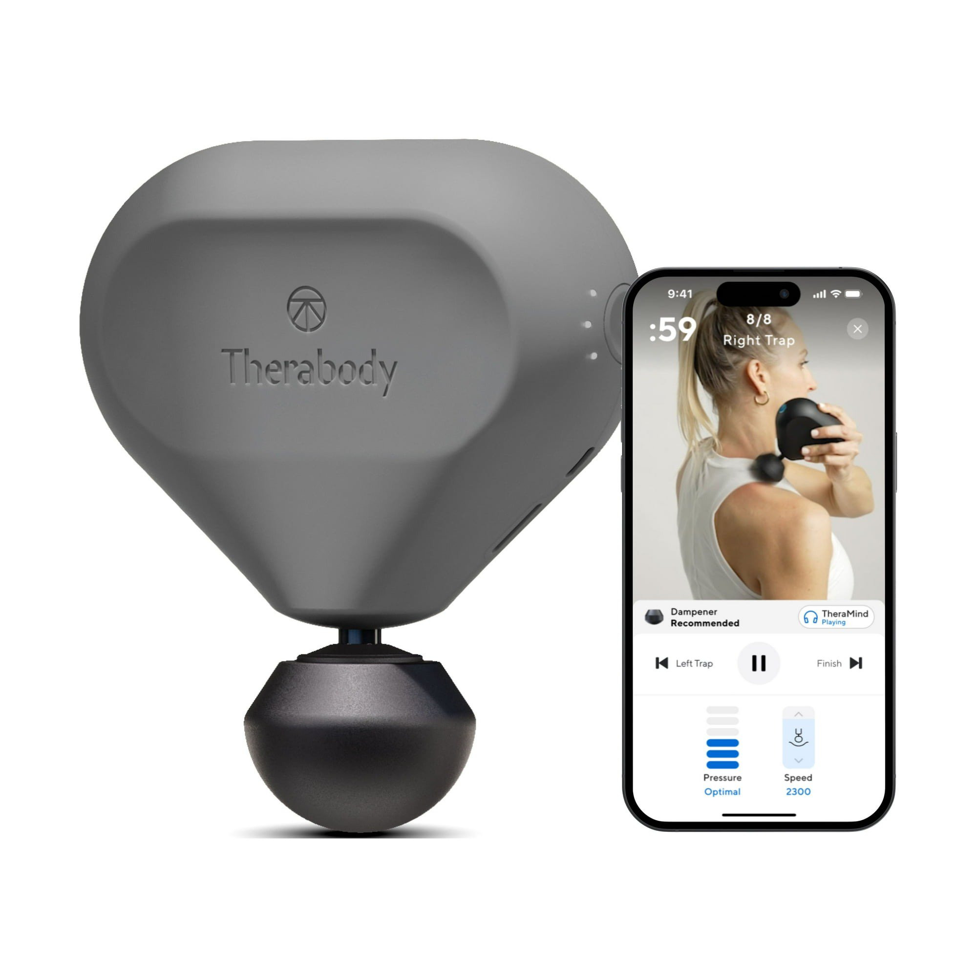 Therabody Theragun Mini 2nd Gen Portable Percussion Massage Gun, Gray | Walmart (US)