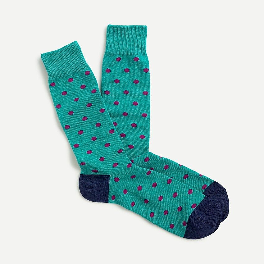 Medium-dot cotton socks | J.Crew US