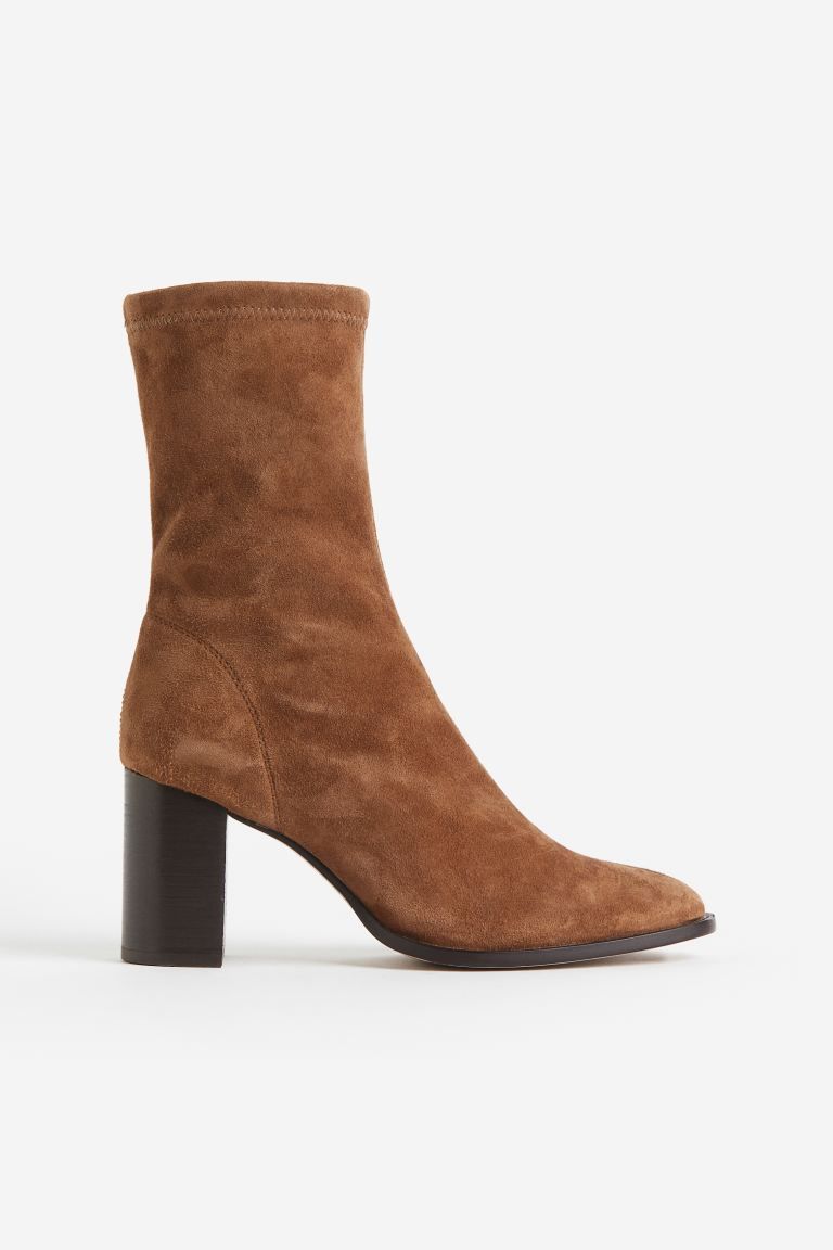 Leather Ankle Boots - Brown - Ladies | H&M US | H&M (US + CA)
