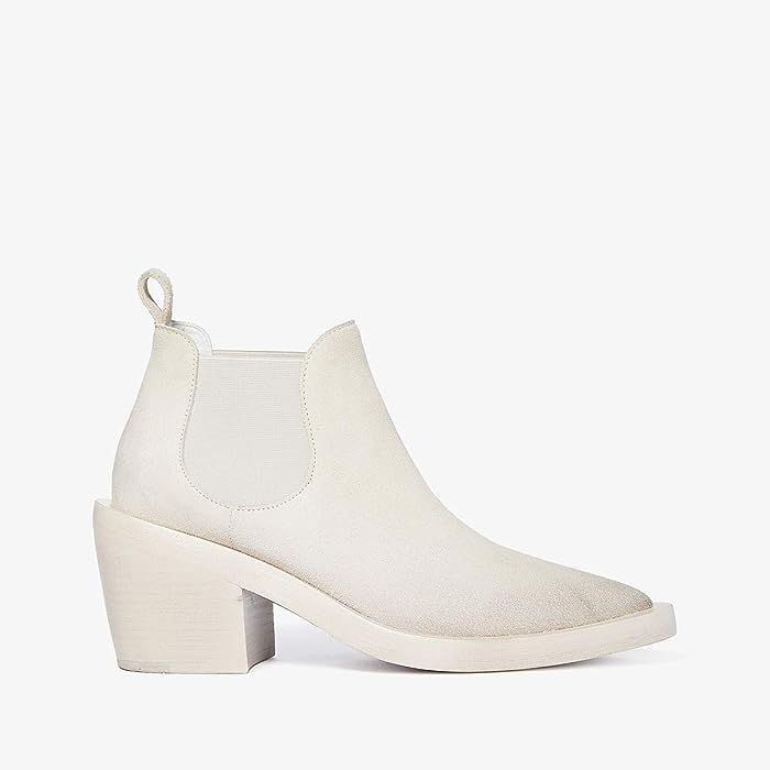 Marsell Suede Western Chelsea (Off-White) Women's Shoes | Zappos