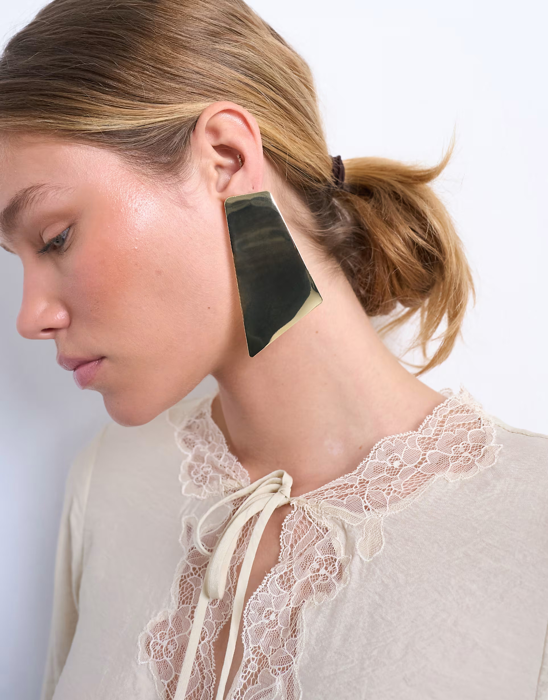 Topshop Emmey statement stud earrings in gold | ASOS (Global)