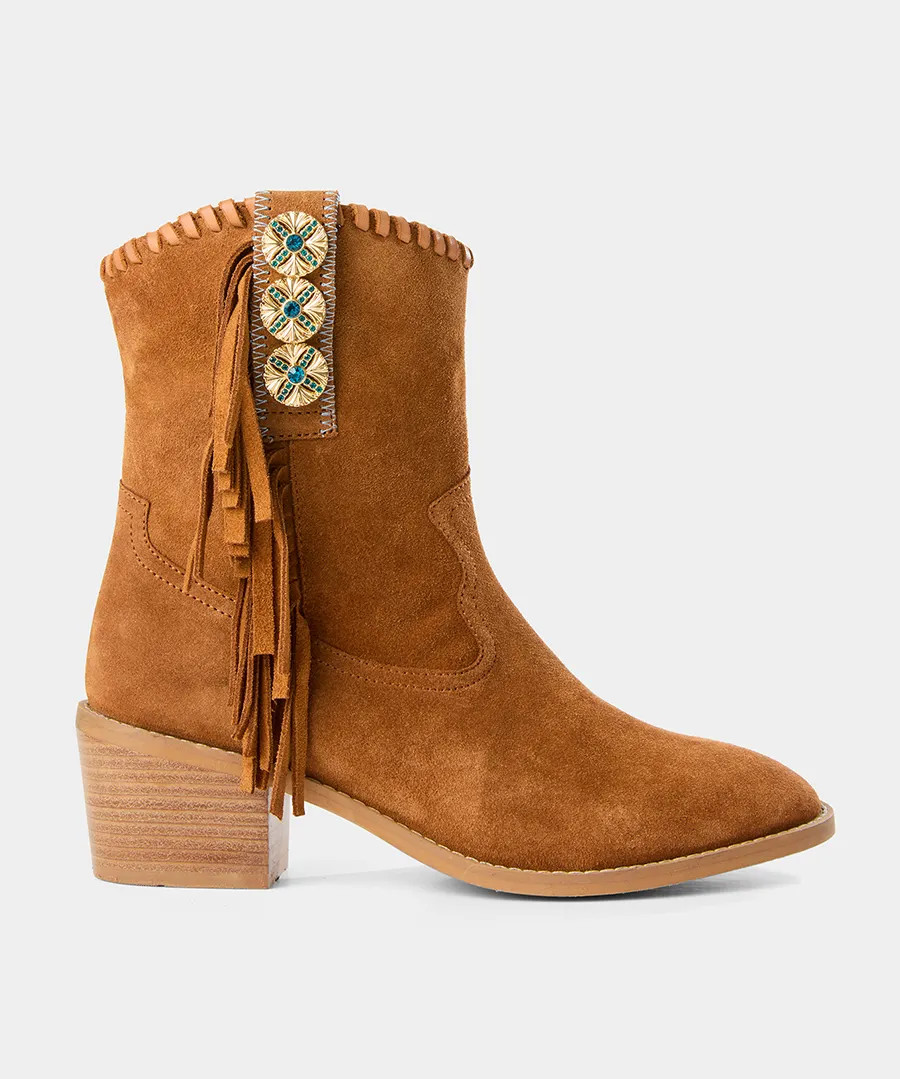 Montana Fringed Suede Ankle Boots | Joe Browns