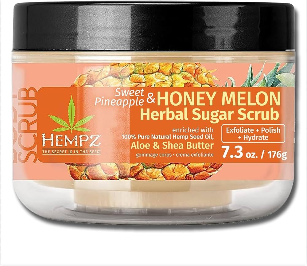 HEMPZ Sugar Body Scrub All Natural Exfoliating Shea Butter, Sugar, and Salt - For Women, Men, and... | Amazon (US)