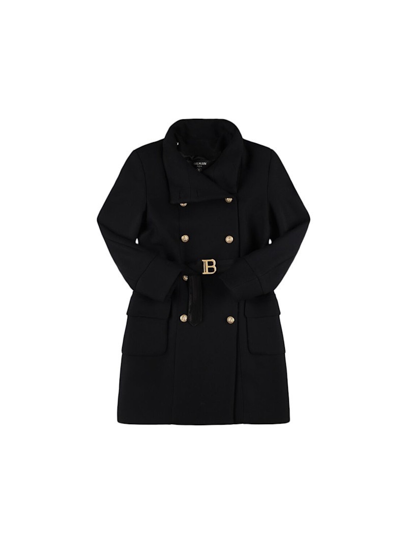 Double breast wool blend coat w/ belt | Luisaviaroma