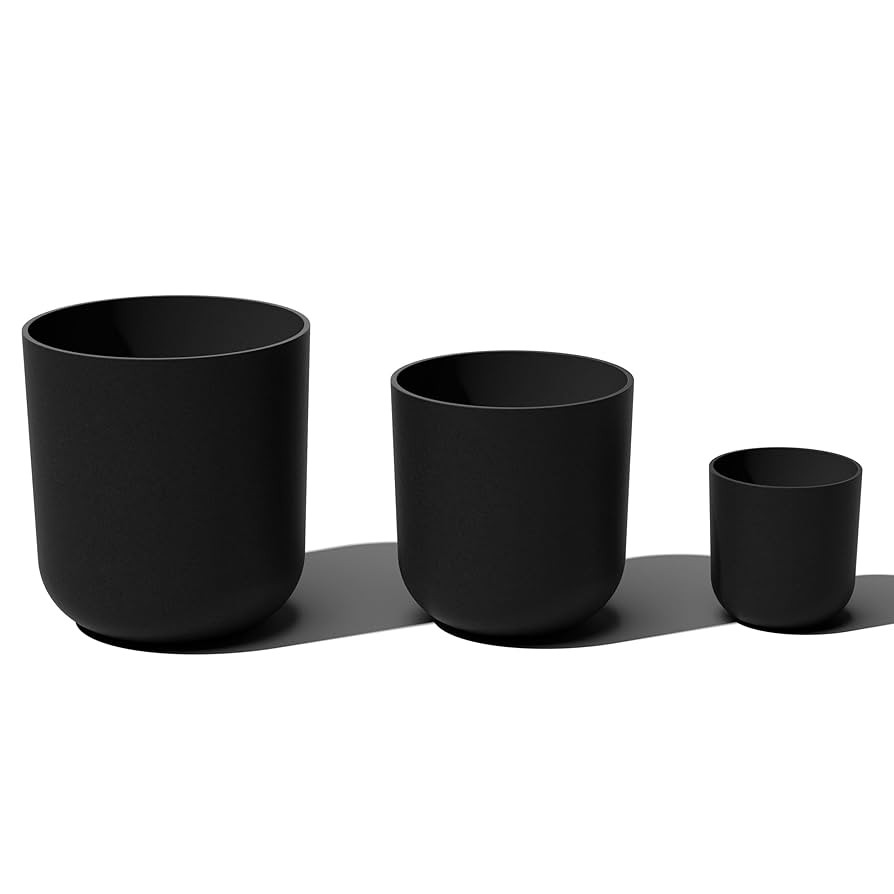 Veradek Mason Series Lima Planter - Set of 3 Round Planters for Garden/Patio | Made from Plastic-... | Amazon (US)