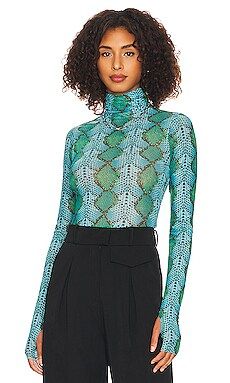 AFRM Zadie Top in Teal Snake from Revolve.com | Revolve Clothing (Global)