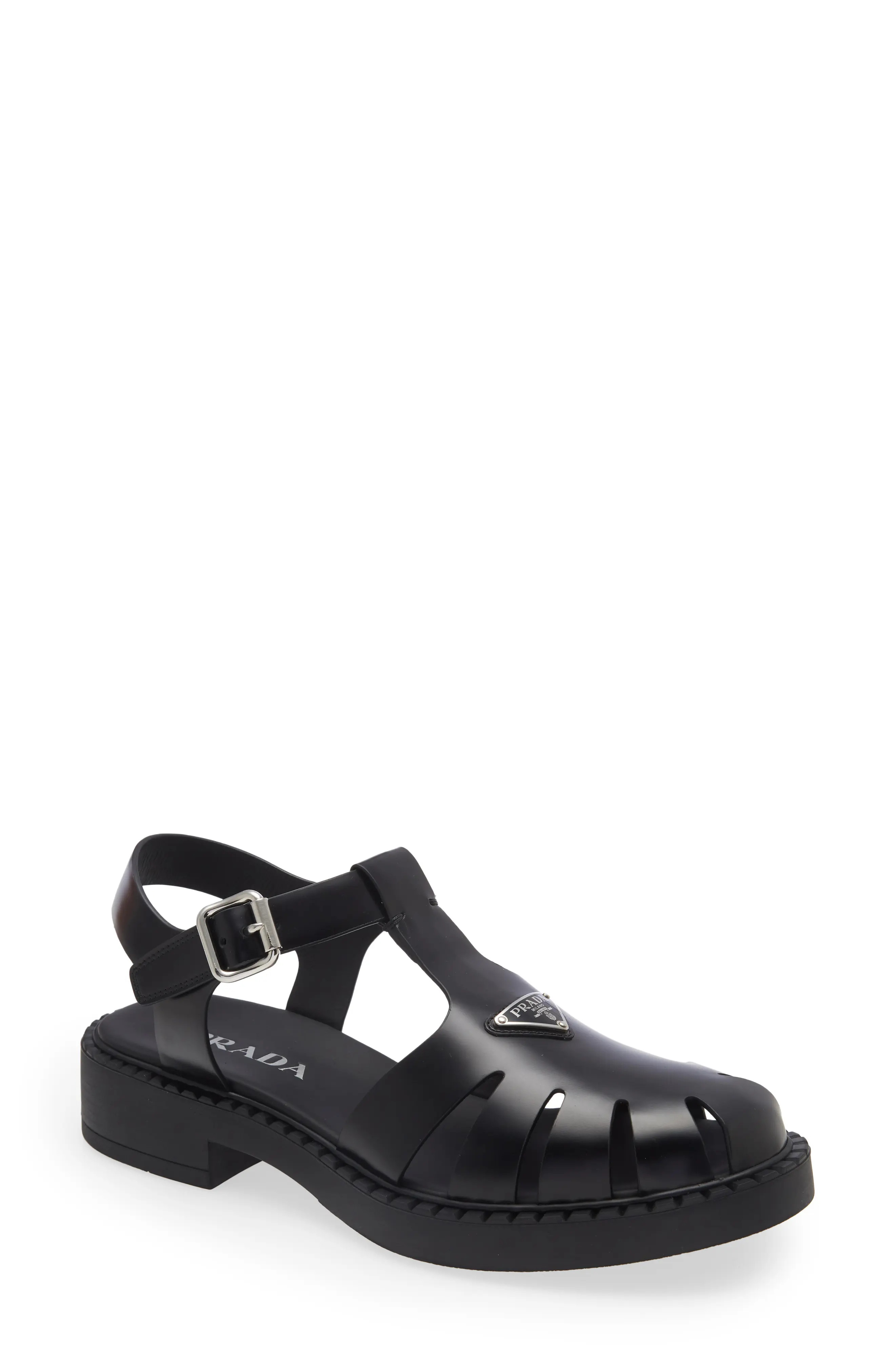 Prada Fisherman Sandal in Nero at Nordstrom, Size 11Us | Nordstrom