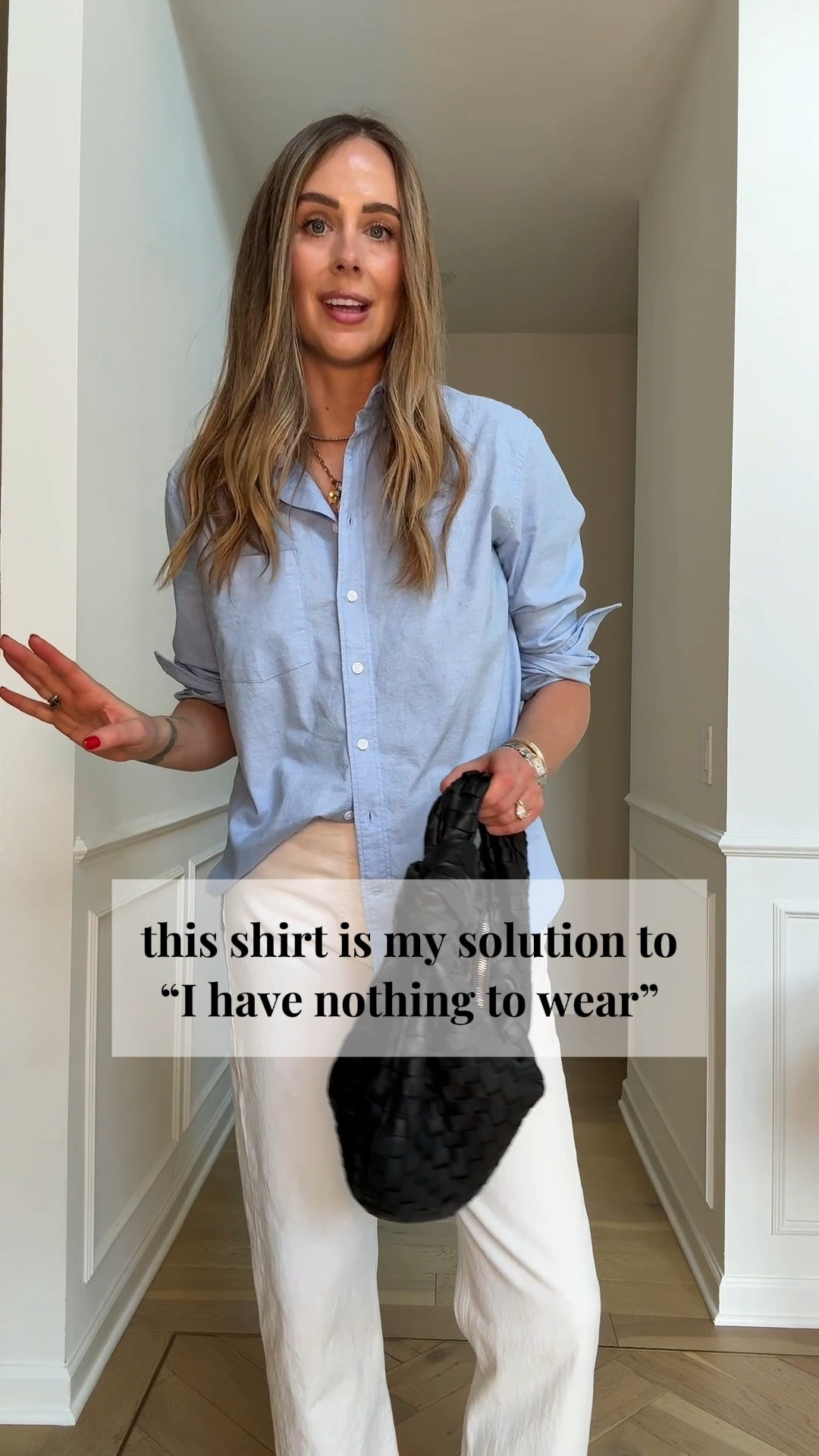 Fashion Jackson, blue shirt (small), white jeans (tts), spring capsule, spring wardrobe, women’s spring outfits, white jeans

#LTKOver40 #LTKSeasonal #LTKootd