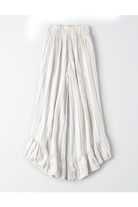 AE High-Waisted Striped Smocked Pants | American Eagle Outfitters (US & CA)