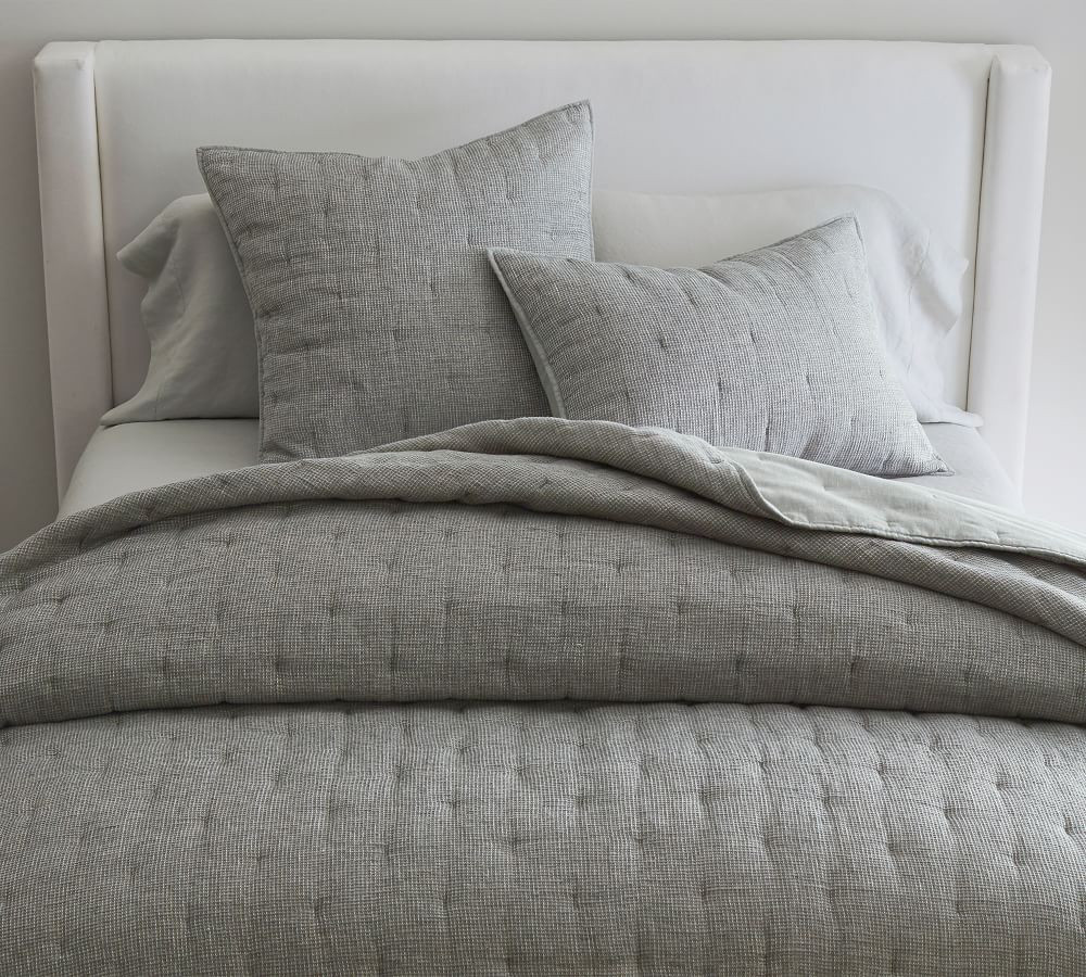 Belgian Flax Linen Waffle Quilt | Pottery Barn (US)