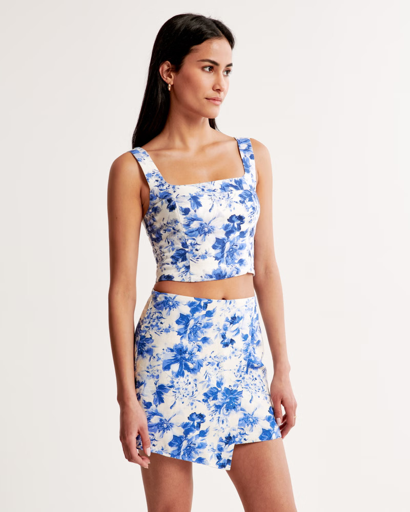 Linen-Blend Set Top | Abercrombie & Fitch (US)