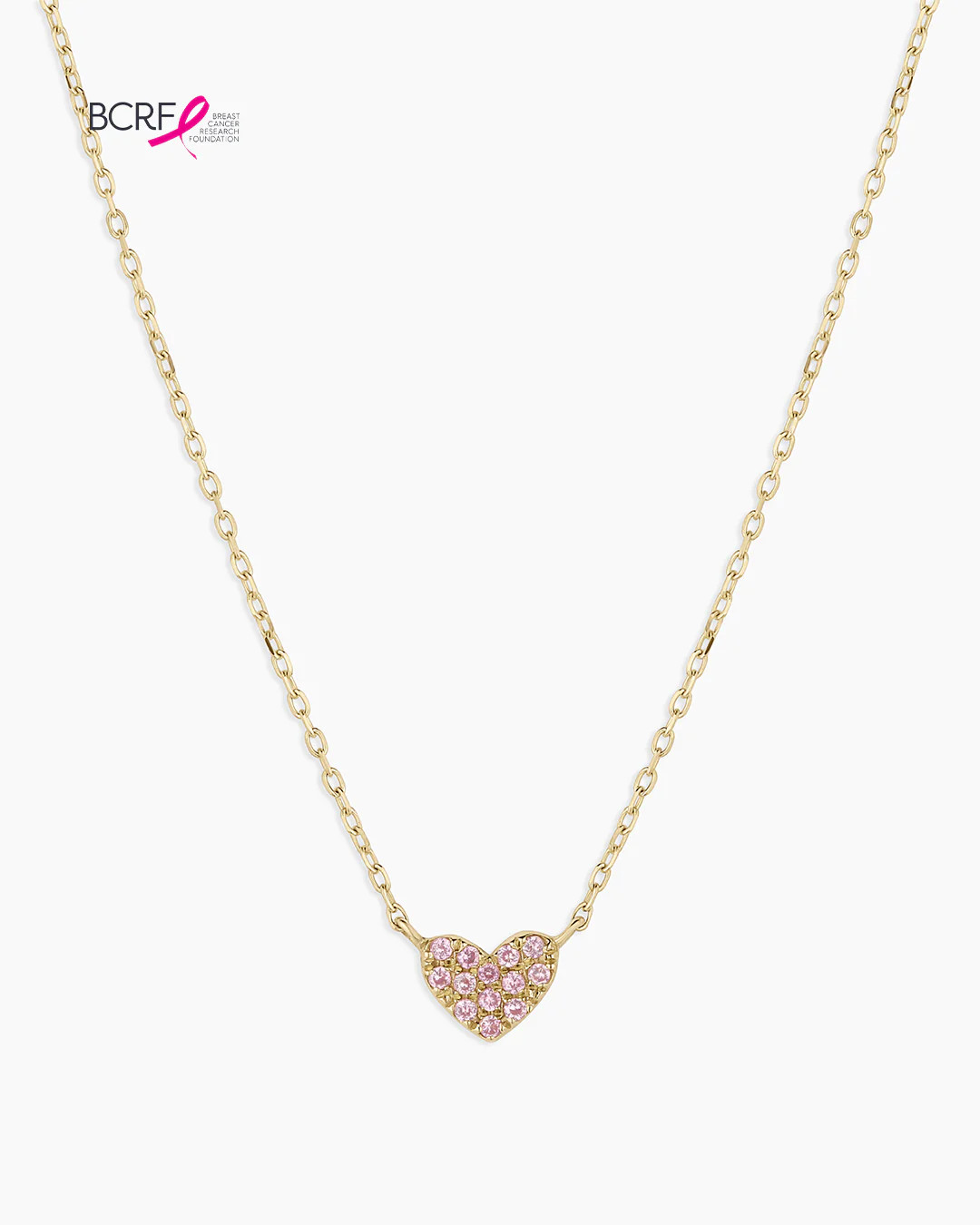 Pink Sapphire Pavé Heart Necklace | Gorjana