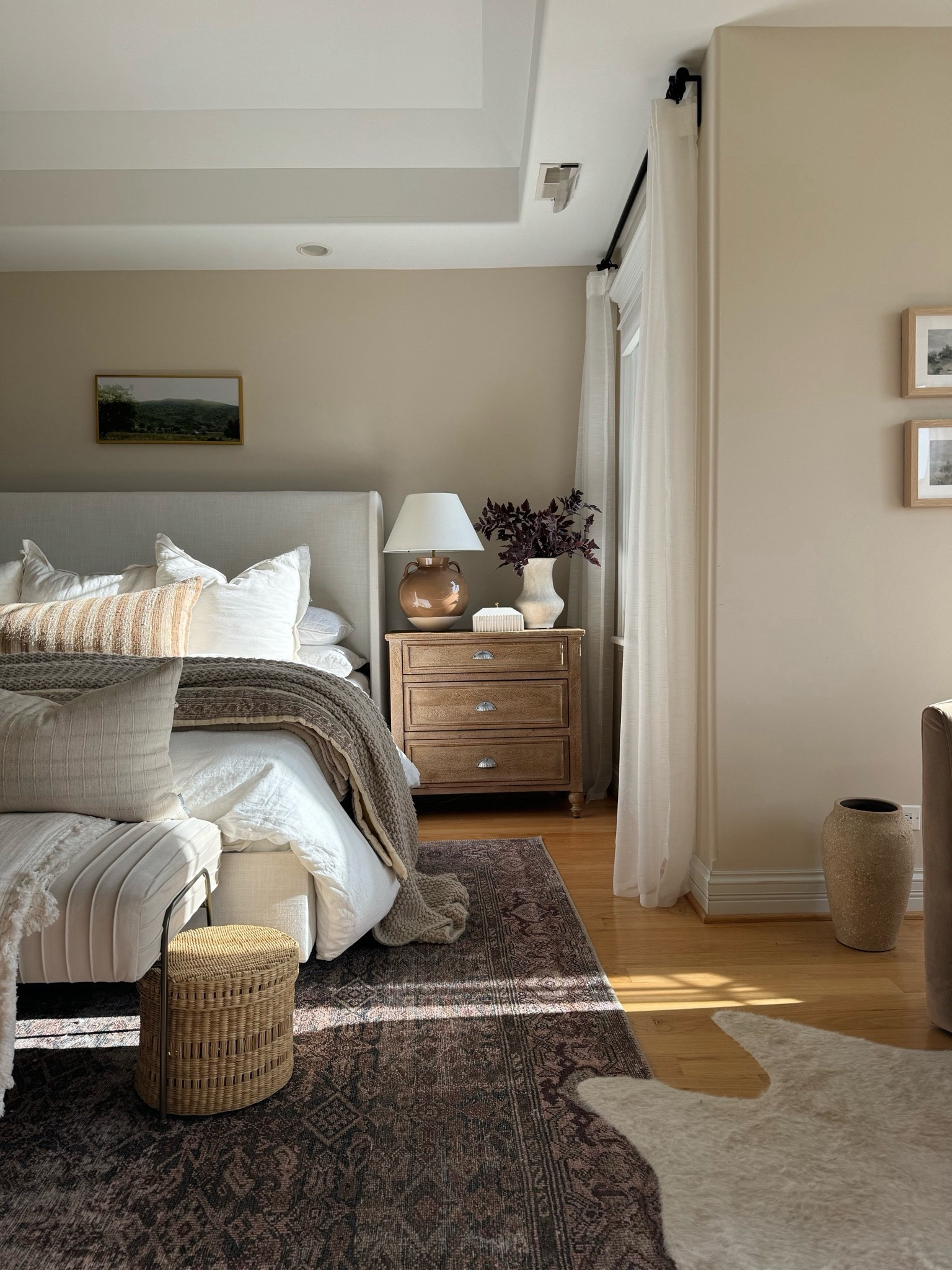 Added these beautiful lamps to our bedroom and I am obsessed! I love the deep rich tones and neutrals mixed together. #mcgeeandco #bedroom #potterybarn 

#LTKStyleTip #LTKSaleAlert #LTKHome
