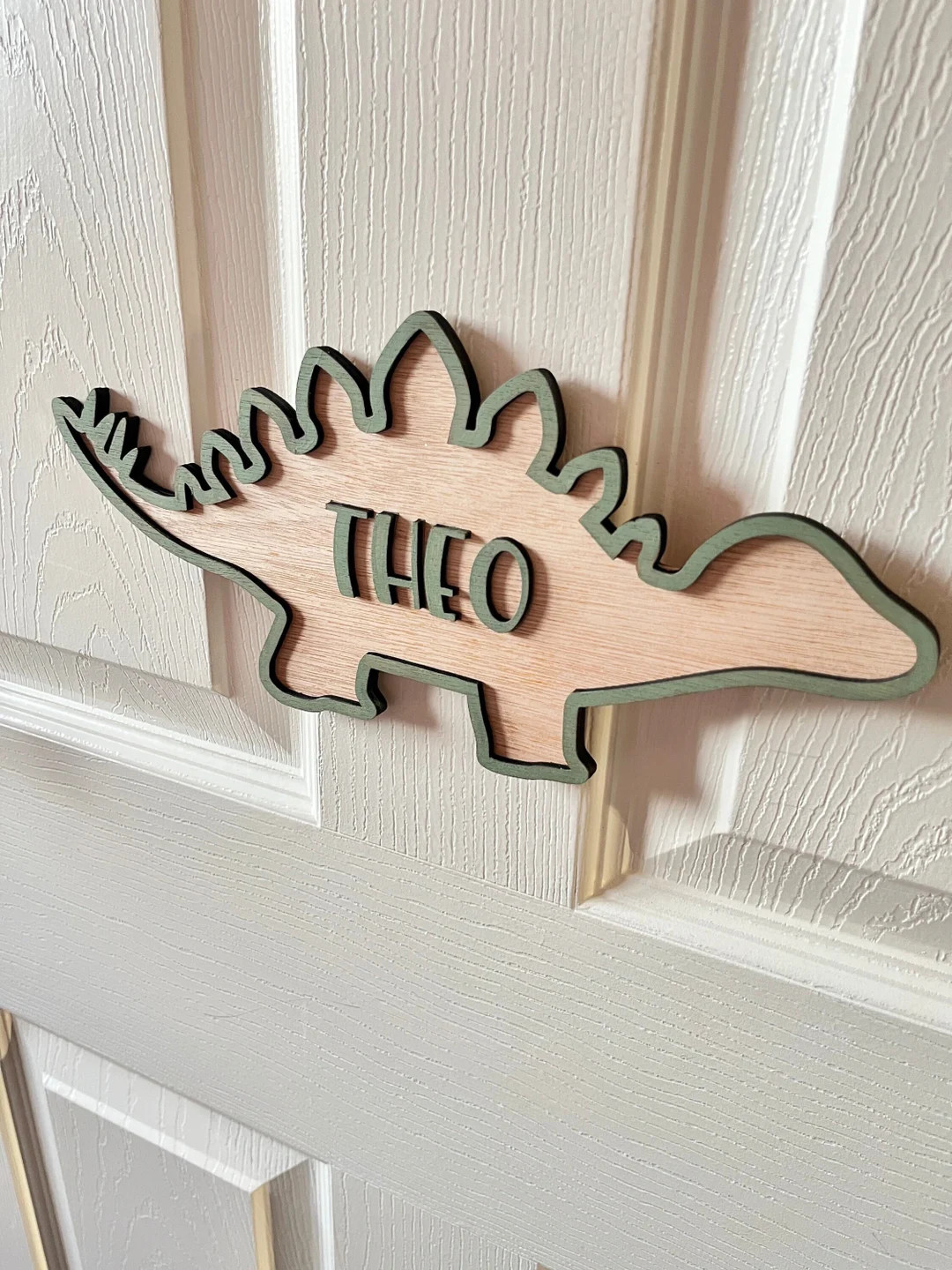 Dinosaur Door Sign Personalised Name Letter Dinosaur Nursery Name Sign Boys Bedroom Custom Dinosa... | Etsy (US)