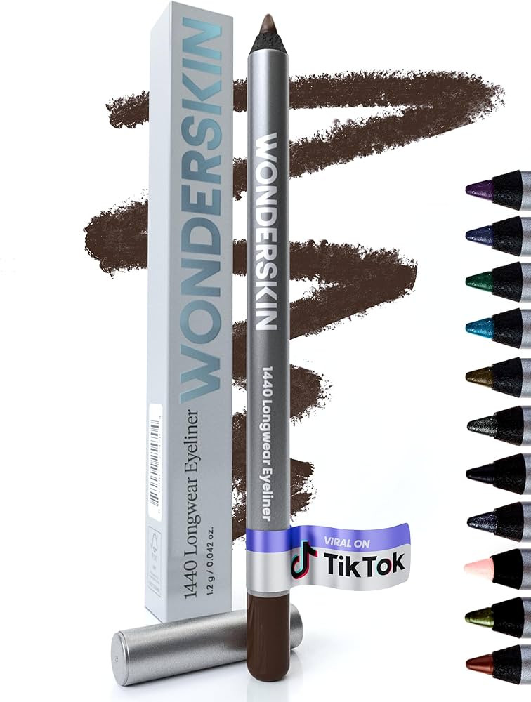 Wonderskin Eyeliner Pencil, 1440 Longwear Brown Eyeliner Pencil - Waterproof, Sharpenable & Smudg... | Amazon (US)