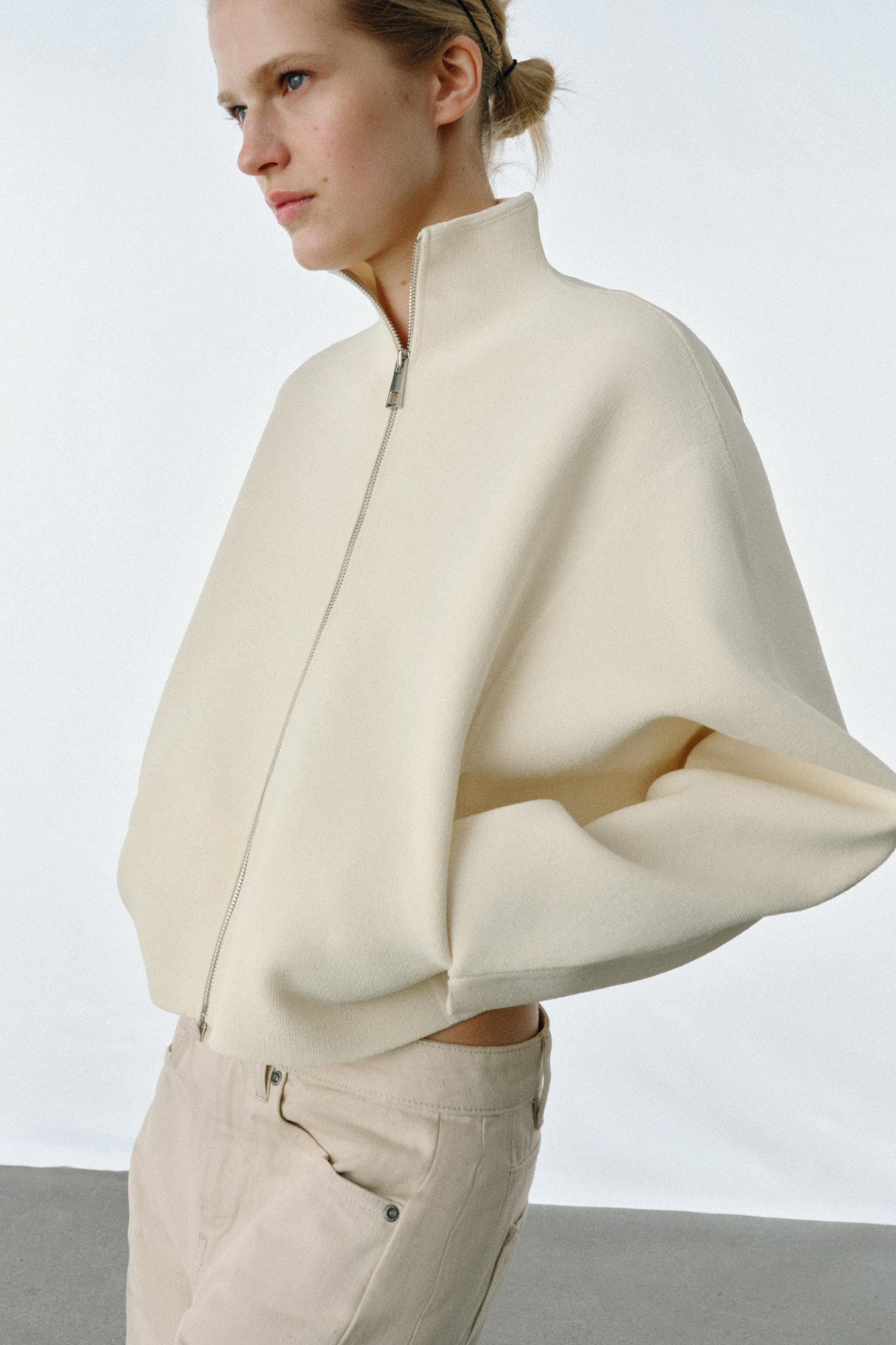 ZIPPER KNIT CARDIGAN | Zara US