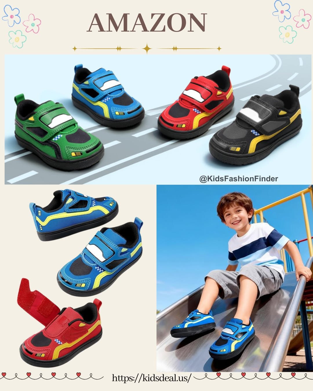 🏎️👟 Race Car Kids Sneakers 🚗💨

Made for little racers! ❤️🏁

🏎️ Fun race car-inspired design with bold colors
☁️ Lightweight & comfy for all-day play
🏃 Perfect for active kids on the go
✨ A favorite for every little car lover!

Ready... set... GO! 🏁💙

#KidsShoes #RaceCar #Sneakers #BoysShoes #ToddlerStyle #CarLover #ActiveKids #KidsFashion #BackToSchool #MomLife #LittleRacer #ShoeFinds #KidsStyle #AmazonFinds #ToyLover 🚗👟

#LTKSaleAlert #LTKTravel #LTKKids