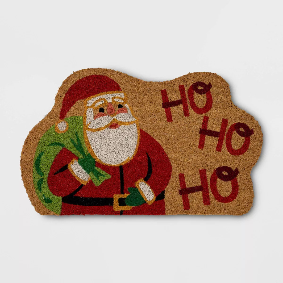 1'6"x2'6" Christmas Santa 'Ho Ho Ho' Coir Doormat Red - Wondershop™ | Target