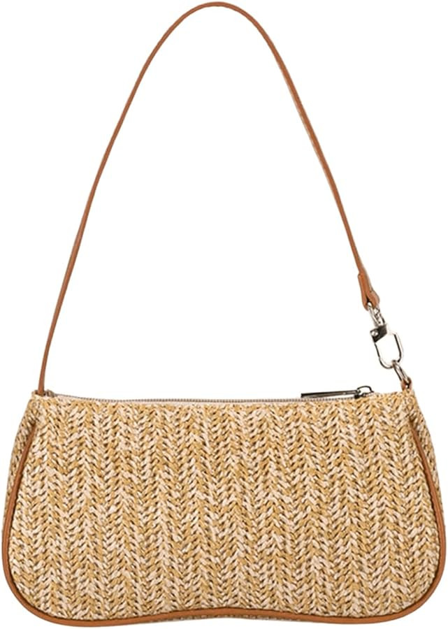 Verdusa Women's Straw Shoulder Bags Woven Purse Summer Top Handle Handbags | Amazon (US)