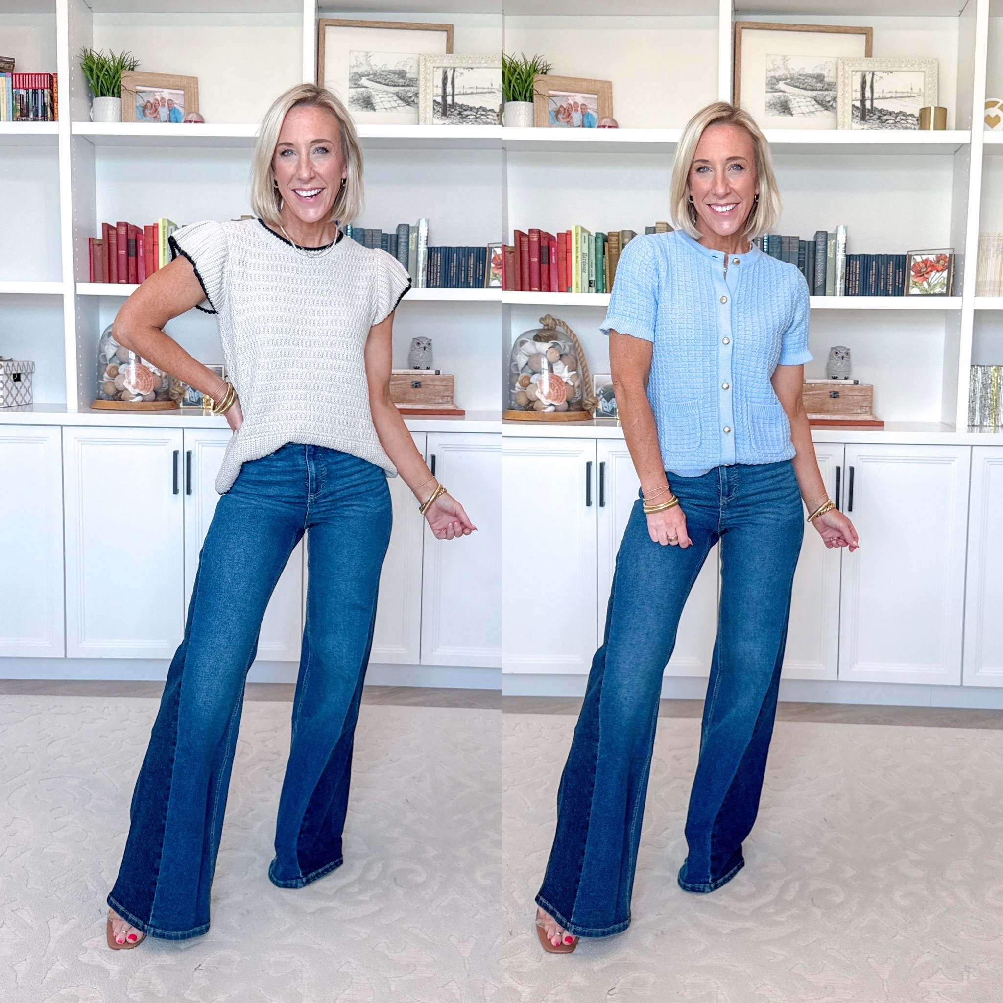 Walmart - new arrivals - part 2. Basketweave Cardigan w/ Short Ruffle Sleeves - size XS. $24. 2 colors. Wide Leg High Rise Jeans - size 0, regular length. $25. Sizes and colors selling fast. Flutter Sleeve Sweater - size XS. $19.98. 2 colors. 

 

#LTKOver40 #LTKSeasonal