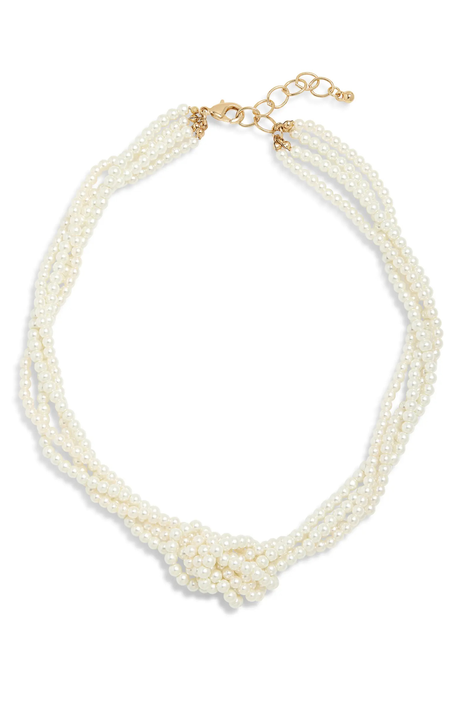Knotted Faux Pearl Necklace | Nordstrom