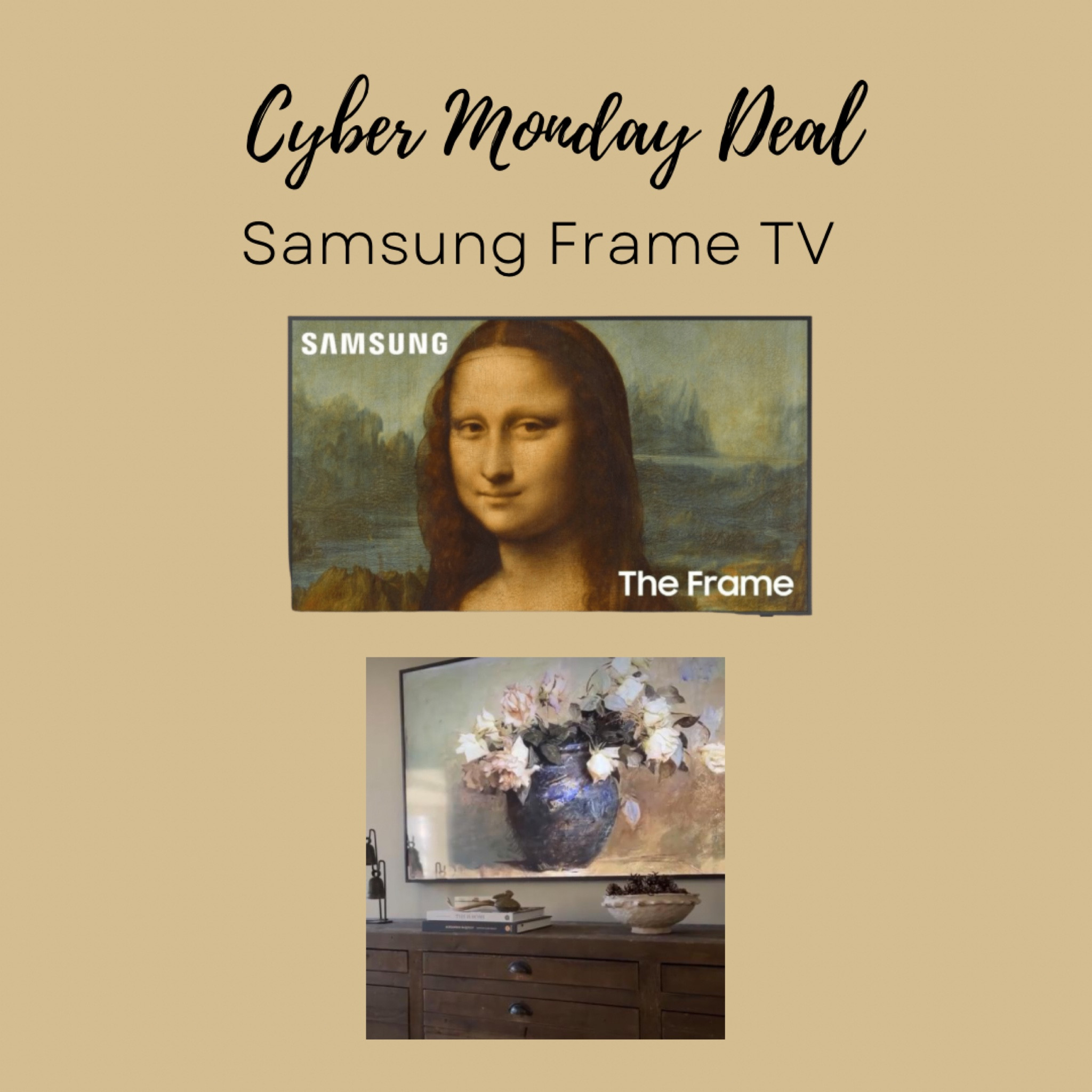 Cyber Monday Deal, Samsung Frame TV, Sale

#LTKCyberweek #LTKHoliday #LTKGiftGuide
