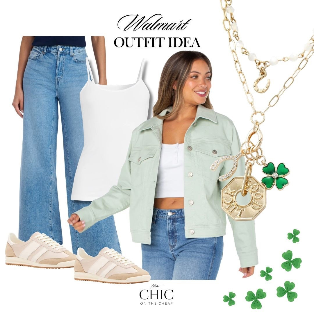 A chic casual outfit idea for St. Patrick’s Day — all from Walmart. ☘️ 

#LTKootd