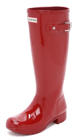 Hunter Boots Original Tour Gloss Boots - Military Red | Shopbop