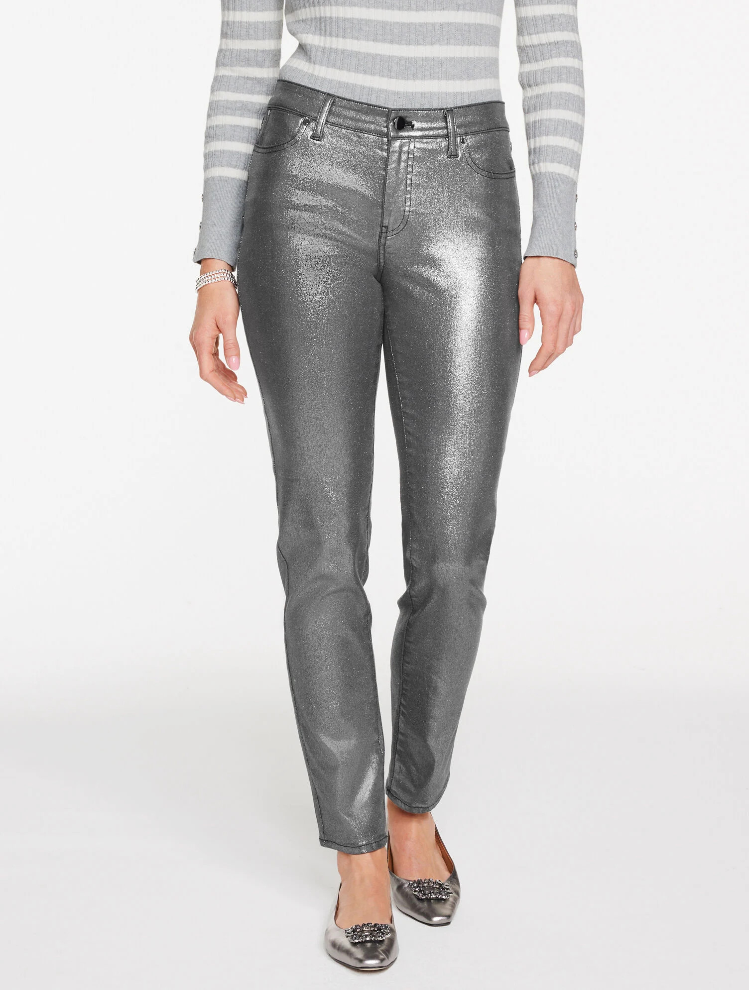 Slim Ankle Jeans - Pewter Foil | Talbots