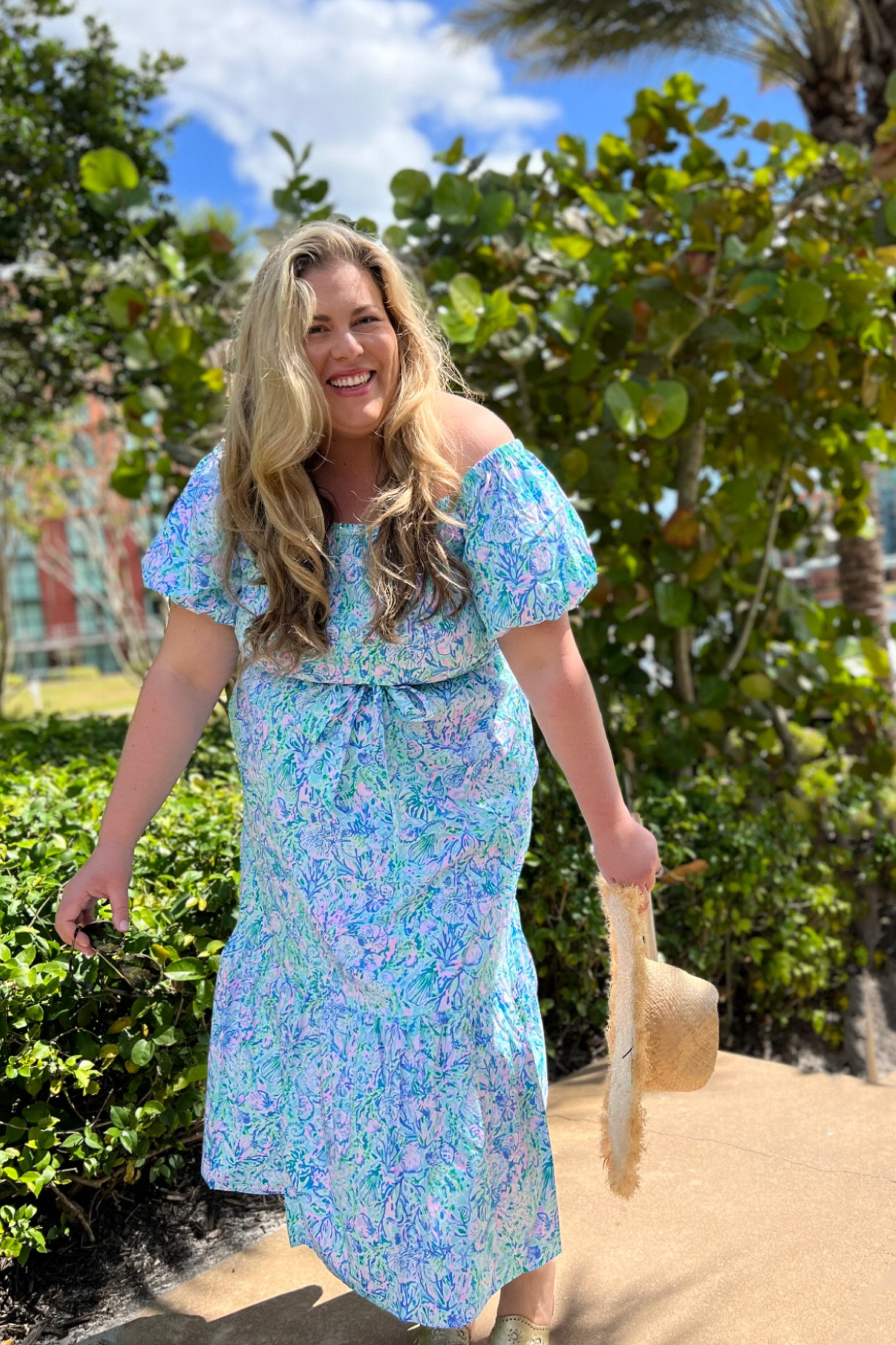 knee length dresses for ladies Women's UPF 50+ Kaden Chillylilly Maxi Dress in Pink main image 1