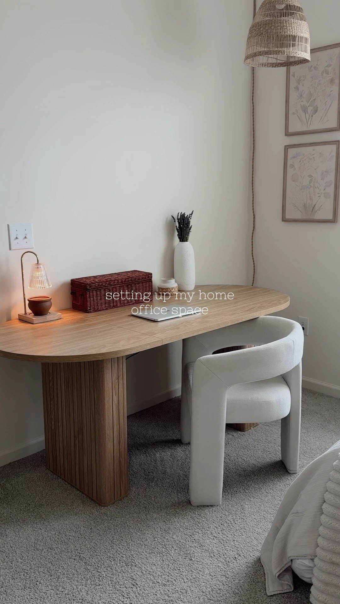 my aesthetic home office space 🤎🌾✨

work from home, wfh, office setup, affordable desk, fluted table, aesthetic work space, simple, neutral, textures, interior design 

#LTKFindsUnder100 #LTKHome #LTKSaleAlert