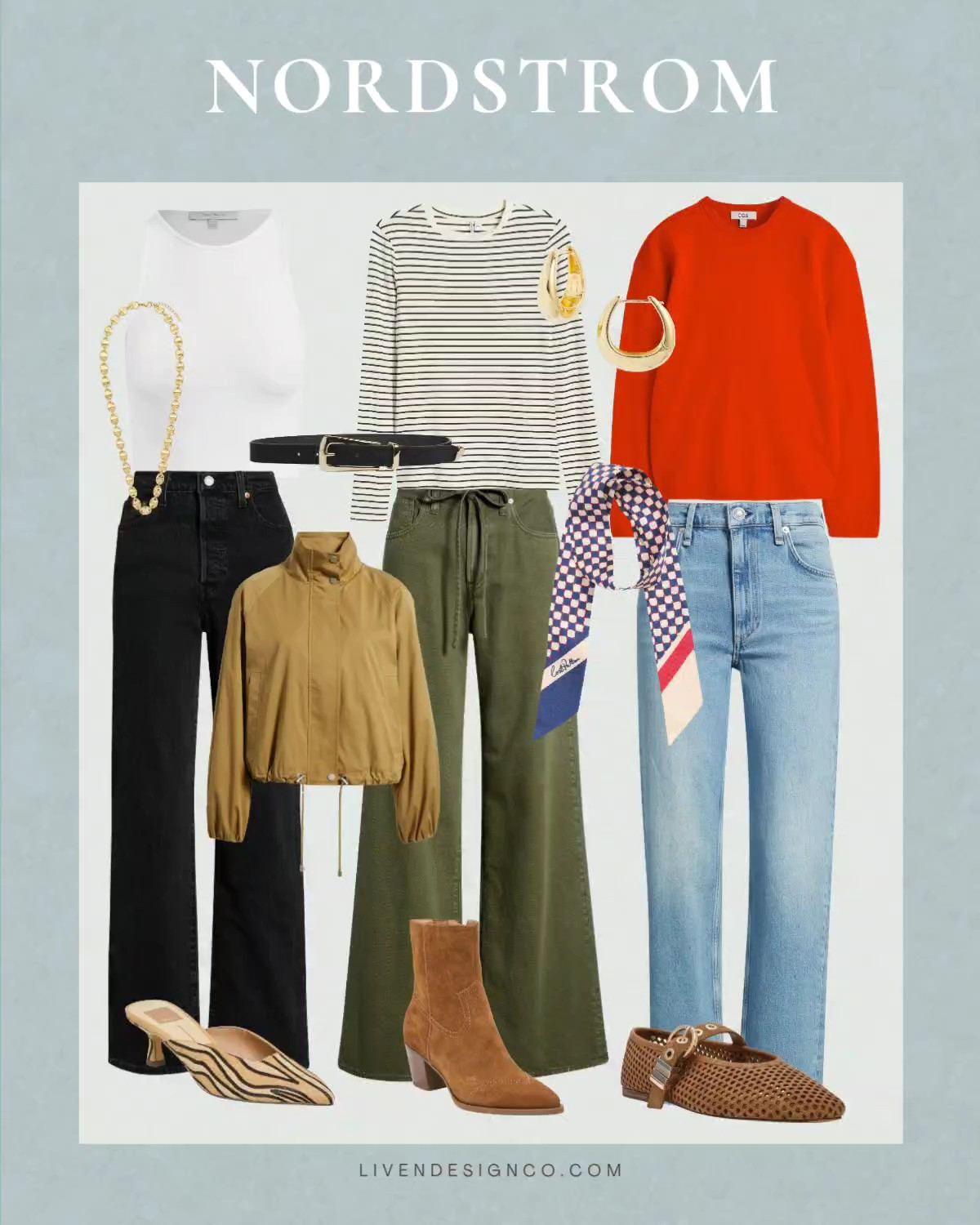 Nordstrom sale faves. Fall fashion. Denim. Straight denim. Sweater. Scarf. Boots. Booties. Suede. Black denim. High waisted. High rise. Wide leg. Belt. Striped tee. Wardrobe staples. Hoop earrings. Cinched jacket. Funnel neck jacket

#LTKSaleAlert #LTKSeasonal