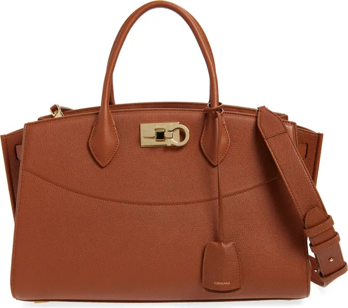 FERRAGAMO Medium The Studio Soft Leather Top Handle Bag | Nordstrom | Nordstrom