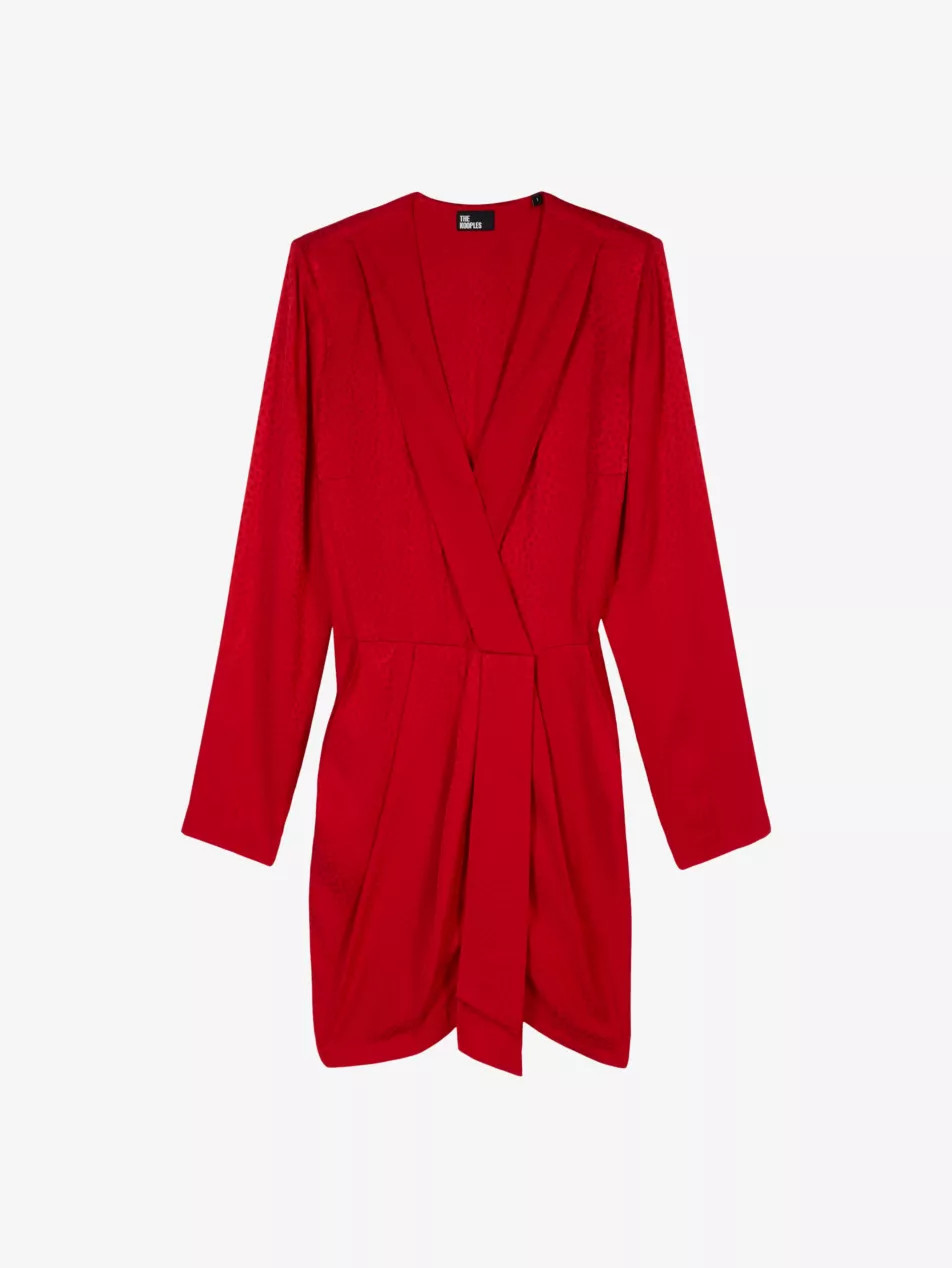 Polka-dot jacquard woven mini dress | Selfridges