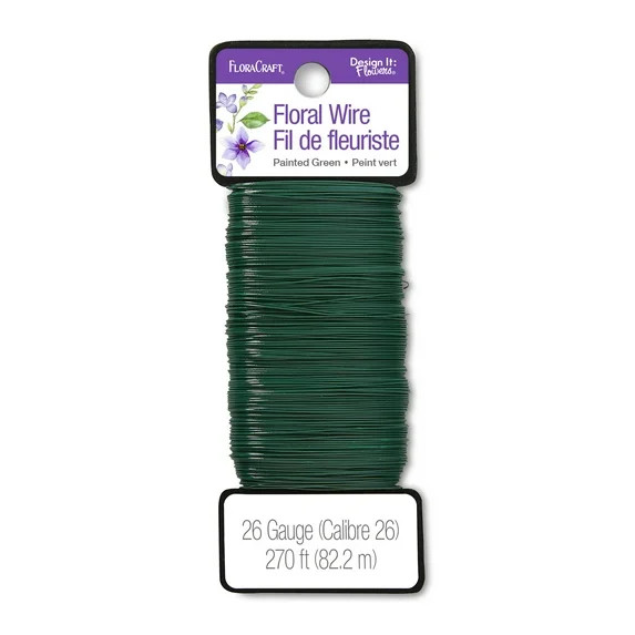 FloraCraft 26 Gauge Floral Wire, 270 ft, Green, Metal, 1 Piece | Walmart (US)