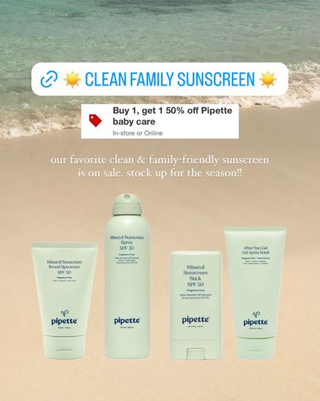 clean sunscreen for babies, kids & the whole family - we love this brand, in general! stock up on clean suncare for the season! 

#LTKFamily #LTKBaby #LTKSwim