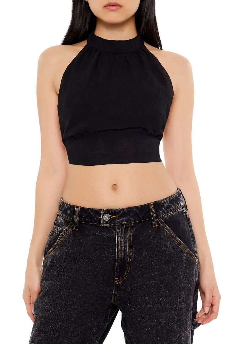 Chiffon Halter Crop Top | Forever 21