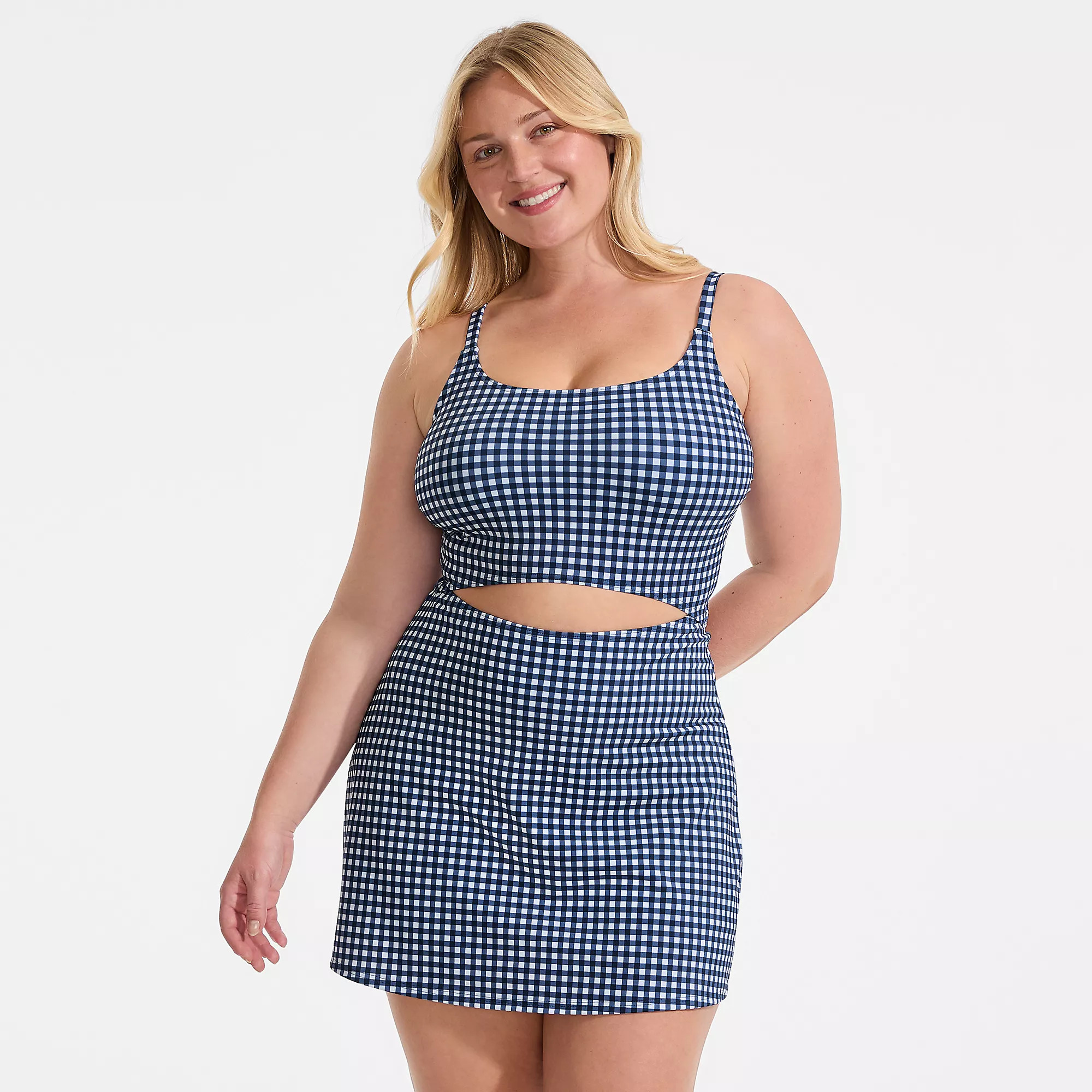 Women's Tugless Monokini Swim Dress Swimsuit | Lands' End (US)