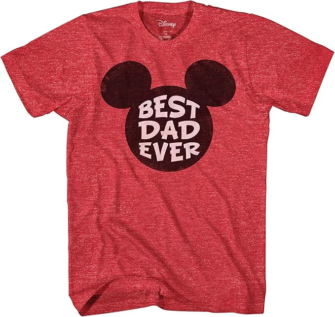 Disney Mickey Mouse Best Dad Ever Disneyland Father Adult T-Shirt | Amazon (US)