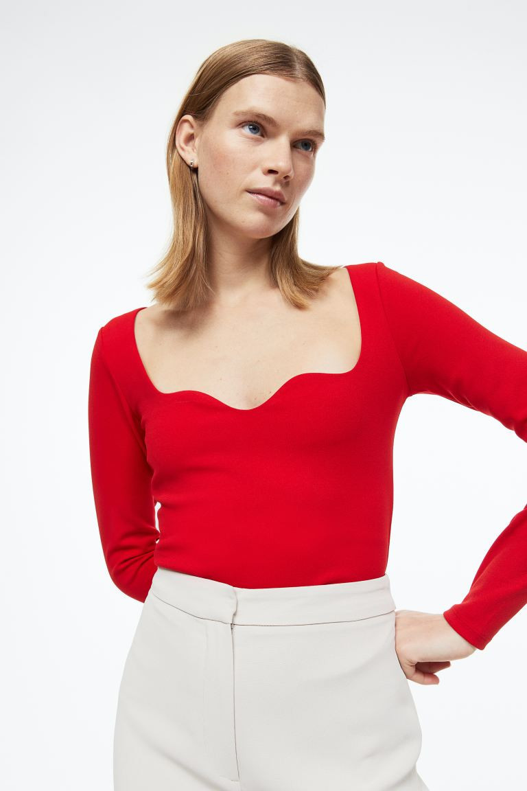 Fitted Jersey Top | H&M (US + CA)